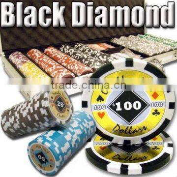 500pc Black Diamond professional Texas customized poker chip set