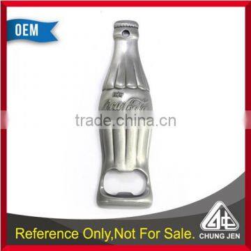 Eco-Friendly custom coke bottle metal unique opener with Magnet