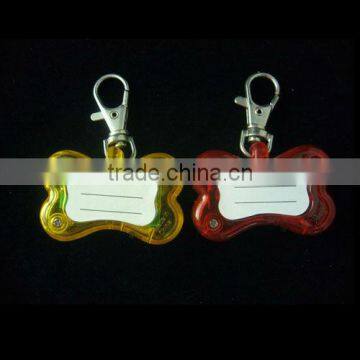 Wholesale bone styleled blinking dog id tag
