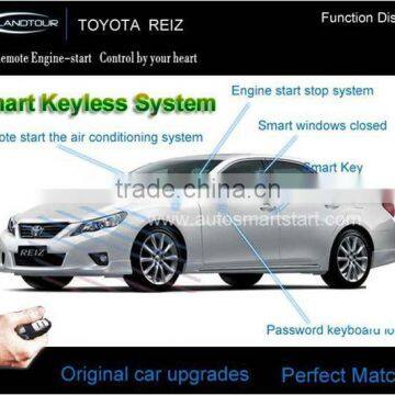 Remote keyless start RFID car security alarm system PKE smart push button for Toyota E'Z'