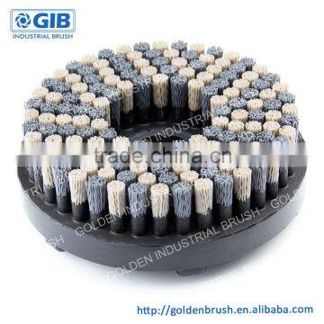 Abrasive Nylon Disc Brush, Disk Brush, Mixed Filament, diameter 150 mm or 6"