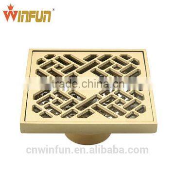 Hotel 4 inch Bathroom Gold Brass Floor drain shower drain bathroom accessories