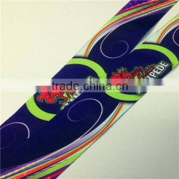 Purple wide polyester lanyard with soft hand feeling