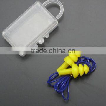 disposable travel swimming silcon ear plug with cord