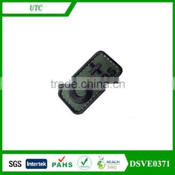 Polyester material rectangle hook and loop running shoes labels