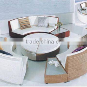 Outdoor furniture for many people rattan living room sofa furniture