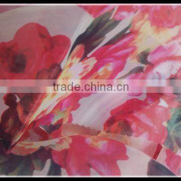 2015 Customize Flower Transfer Organza Printed Fabric ForFashion Dress photo-5