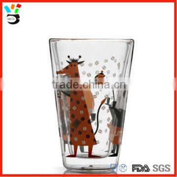 Manufacturers Custom Creative Borosilicate Glassware 300ml - 400ml Size Double Wall Pint Glass