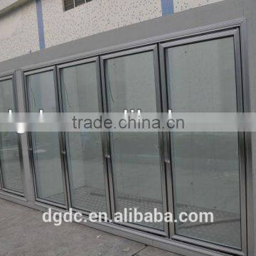 Glass door freezer room