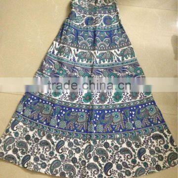 New summer wear organic Cotton skirt wrap on skirt sarong style skirt peasant skirt hand block print