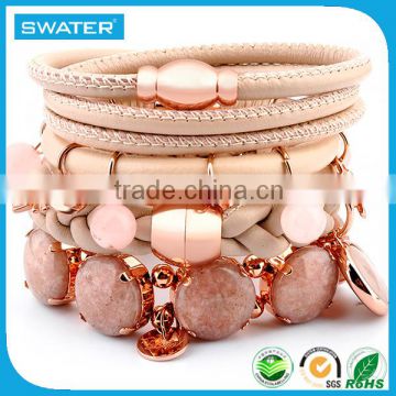 World Best Selling Products Genuine Baseball Leather Bracelet