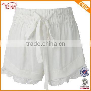 China Manufacture Fashion Girls Lace Beach Shorts With Your Own Design