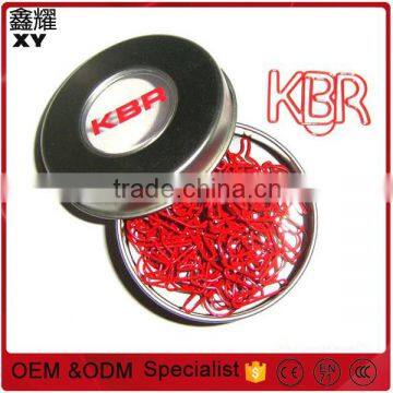 Business promtional gifts tin box metal letter custom shape paper clips