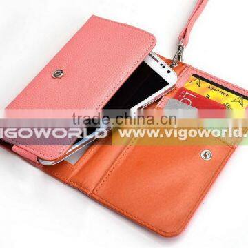 Universal wallet phone case 5.2-5.8 inch for iPhone 6 wallet case for Huawei ascend g7