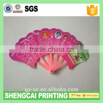 Wholesale custom making small plastic hand fans