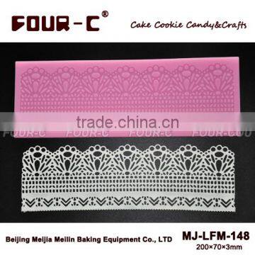 FOUR-C Silicone Lace Mold Cake Decor Pad Side Decorating for Cake