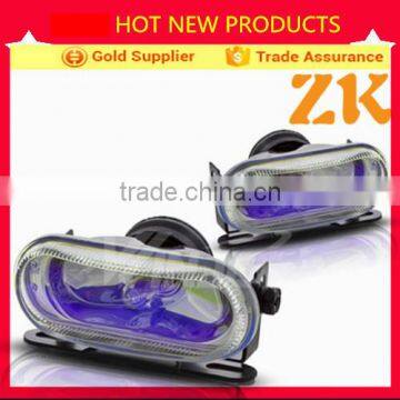 4 inch Rectangular Universal Metal Fog Lights Rainbow Blue