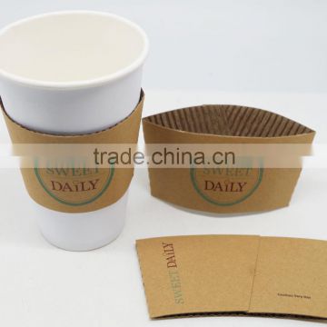 Print Custom Logo Disposable Paper Coffee Cup Sleeve