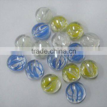 Eight petals flat glass marble