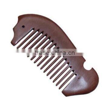 2016 Fish Shape Customized Logo Wood Hair Comb photo-4