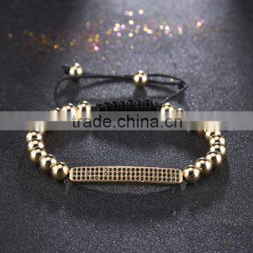 Summer Bars Zircon New style Men girl Fashion Micro Inlay CZ Crystal Pave Beads Men Woman Zircons Bar Bangle Bracelets