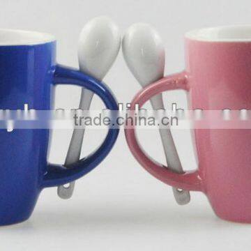 ceramic mug coffee cup with spoon Espresso cup color cup