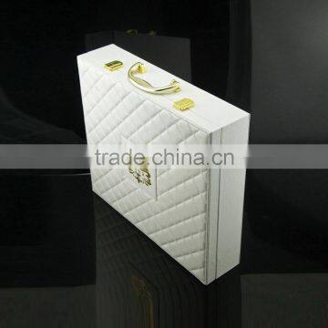 China wholesale hot new products for 2015 leather white present box customized