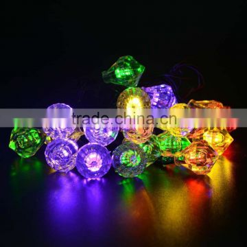 2015 new Solar power 20LED Diamond shaped Fairy String Light For Wedding Party Garden Christmas Tree Decoration