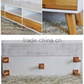 Wood Used Bedroom TV Stand With High Gloss Finished photo-6