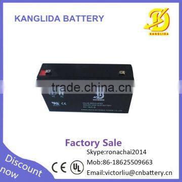 Factory direct sale 6v7ah valve regulatd lead acid battery ups batteries