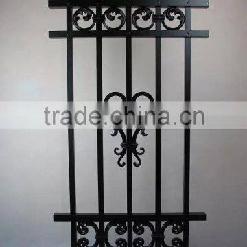 Black powder coated tubular steel aluminum garden fence