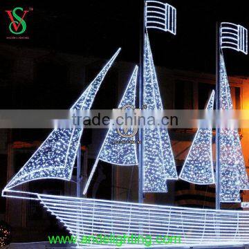 2016 new grand sailing boat light for festival decoration