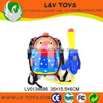 Hot-selling kids plastic Pumping backpack water gun with pump