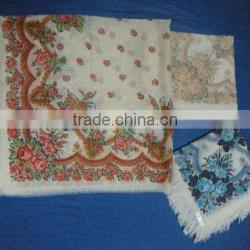 New Beautiful Flower With Dot Print Wool Shawls&scarfs/Fashion 2013