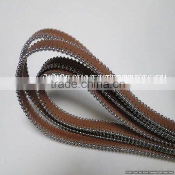 Leather With Chain - Round Braided Leather Cord