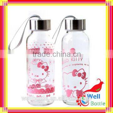 Products best seller borosilicate glass water bottle made in china voss water glass bottle wholesale color glass water bottles