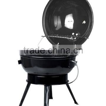 14" tabletop portable bbq grill with procelain enamel finish