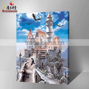 Handmade Beautiful Famous Oil Painting by Numbers on Canvas 2016 in China Yiwu Supply for Sales on Canvas Painting