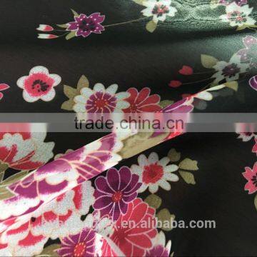 Japanese Style Vintage Flower Print Chiffon Fabric for Women Dress Sandal photo-4