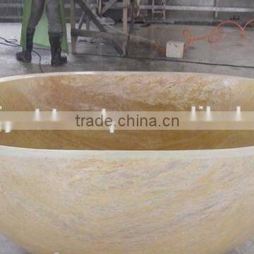 yellow marble small bathtubs