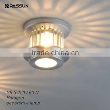 pure aluminum surface mounted halogen light beautiful design halogen decorative light