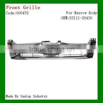 toyota body part Sunlop hiace front grille chrome #000478 chrome front grille for toyota hiace 2005-2008