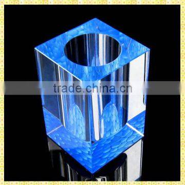 Antique Blue Glass Pen Holder For Office Table Gifts