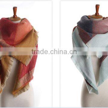 Wholesale Oversized Multi Color Tartan Plaid Infinity Scarf