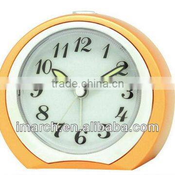 light yellow arch clock,shining clock,table alarm clock