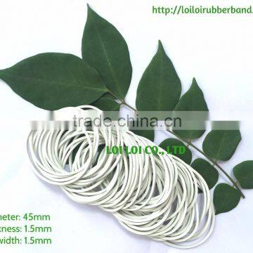 Wholesale rubber band for money - Size 18 Durable Wide Solid White Color Natural Rubber Band Unbreakable and Elastic