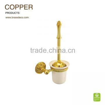 2016 new products golden plated LU308 3G copper toilet brush holders