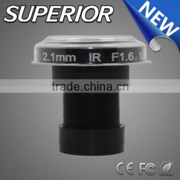 optical thermal imaging camera lens!!1/2 format ccd sensor fixed aperture 2.1mm infrared fisheye lens for cctv camera