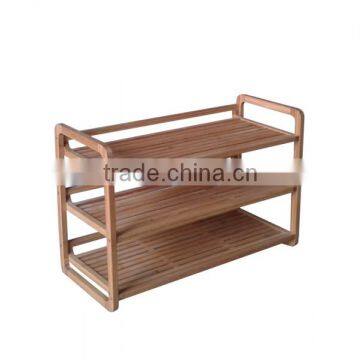 Bamboo 3-tiers Shoes Rack