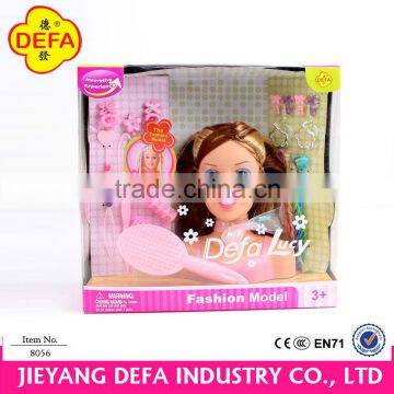 fashion doll suitable for 3+ children,hair decoration with doll high 7 inch